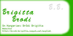 brigitta brodi business card
