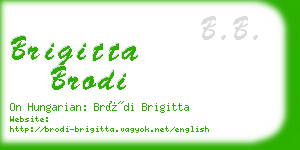 brigitta brodi business card